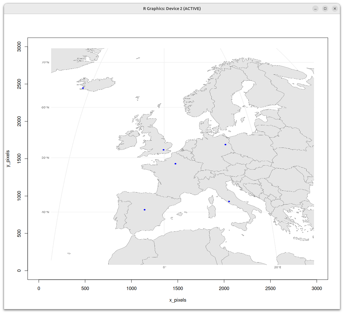 Figure: Window opened by choose_gcp()