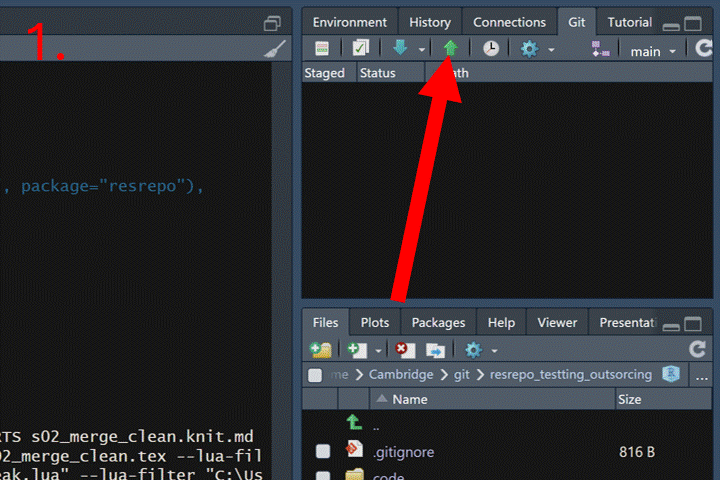 Pushing to GitHub in RStudio