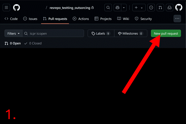 Merging branches on GitHub